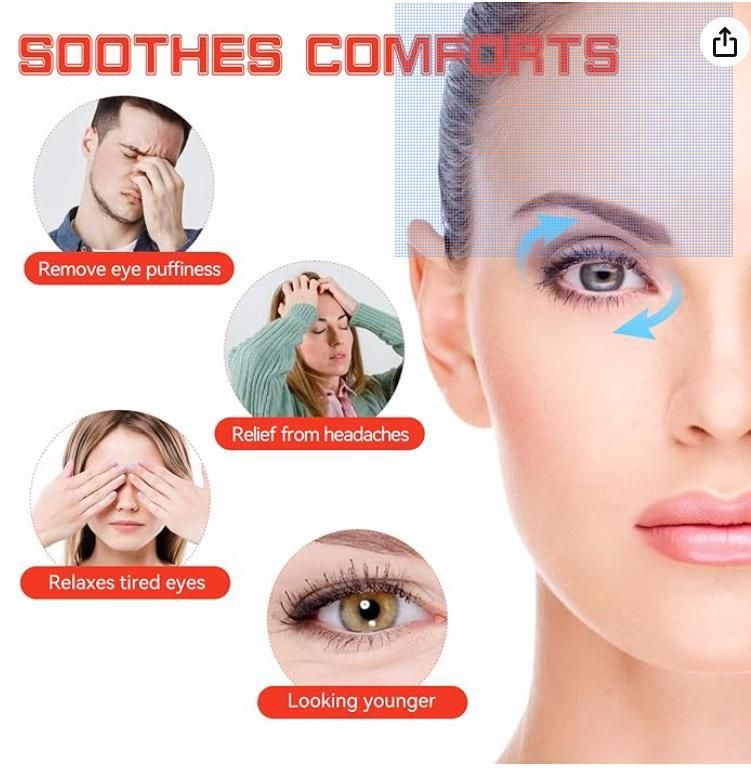 Gel Eye Mask for Dark Circles & Puffiness, Reusable Hot & Cold Therapy (Pack of 2)
